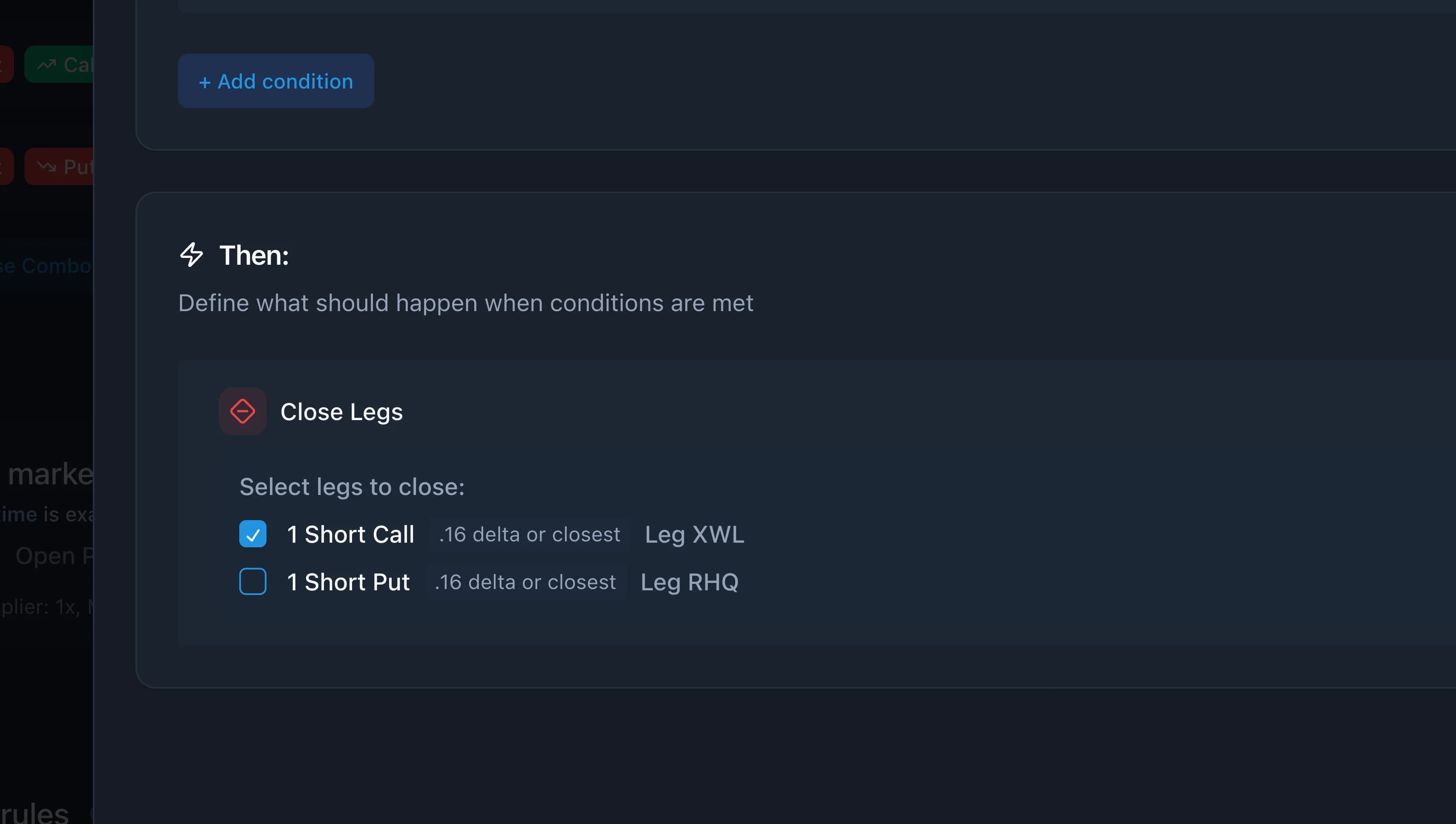 Management Rules interface screenshot 1